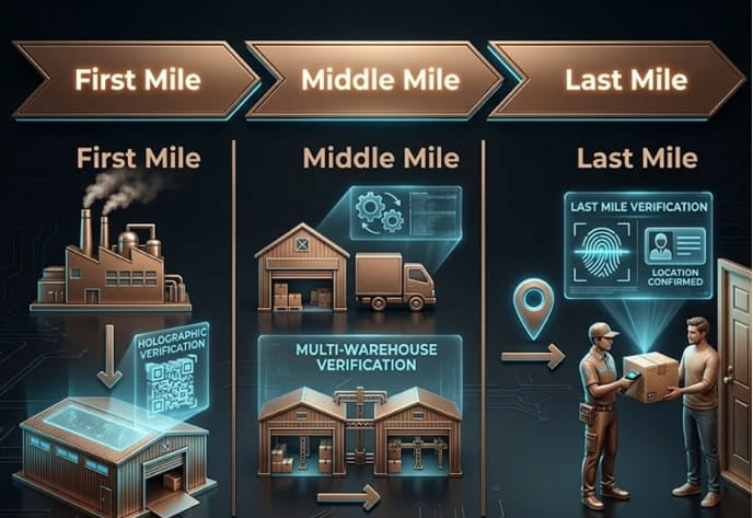Warehouse and middle-mile tracking with AIDC